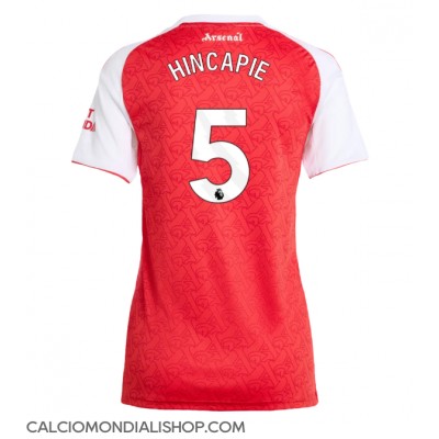 Maglie da calcio Arsenal Piero Hincapie #5 Prima Maglia Femminile 2025-26 Manica Corta Maglie da calcio Arsenal Piero Hincapie #5 Prima Maglia Femminile 2025-26 Manica Corta